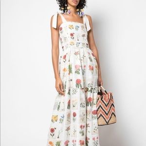 agua bendita portrait maxi dress xs